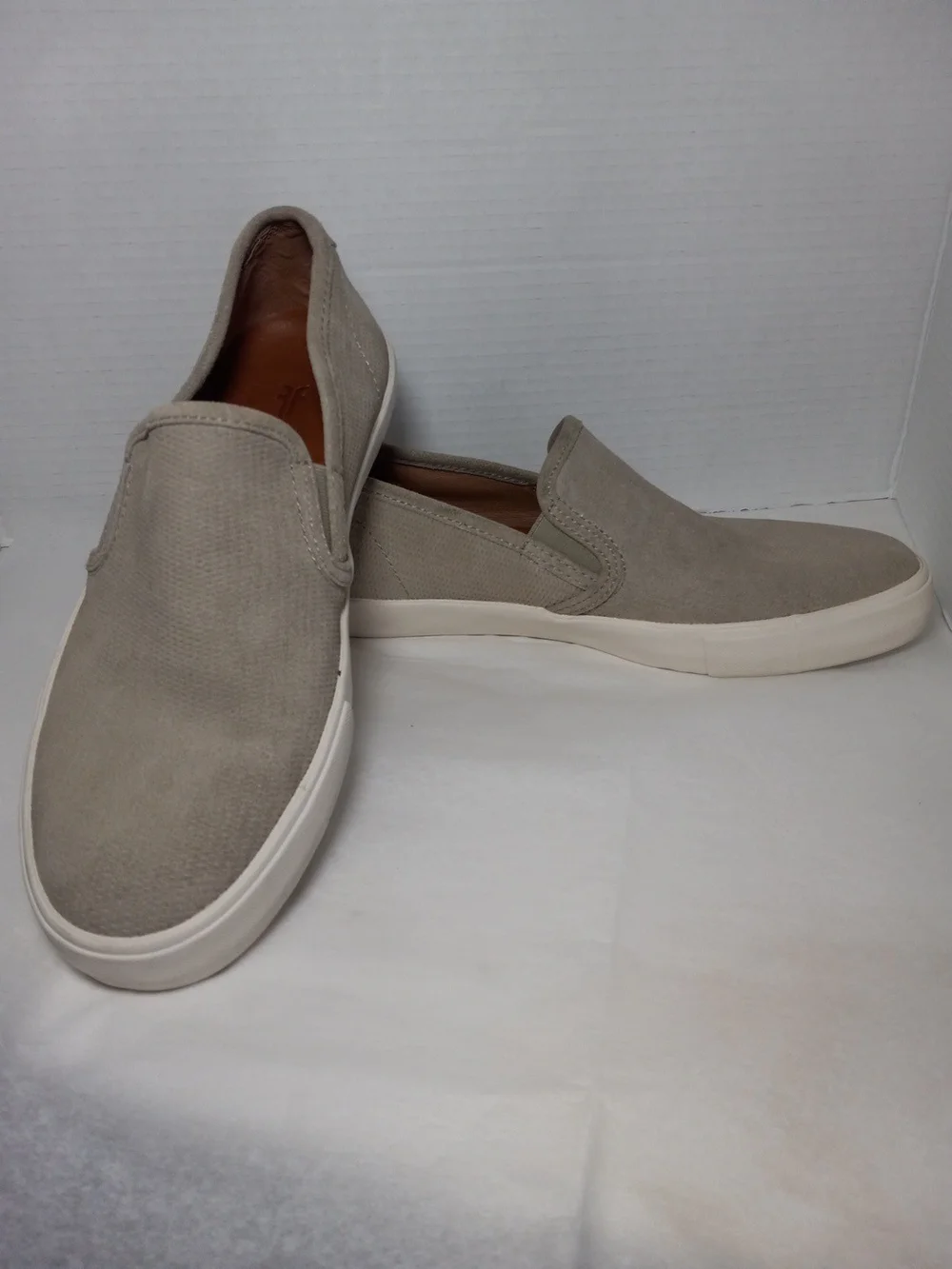 Frye Men's Slip-On Suede Loafers - Taupe Size 9